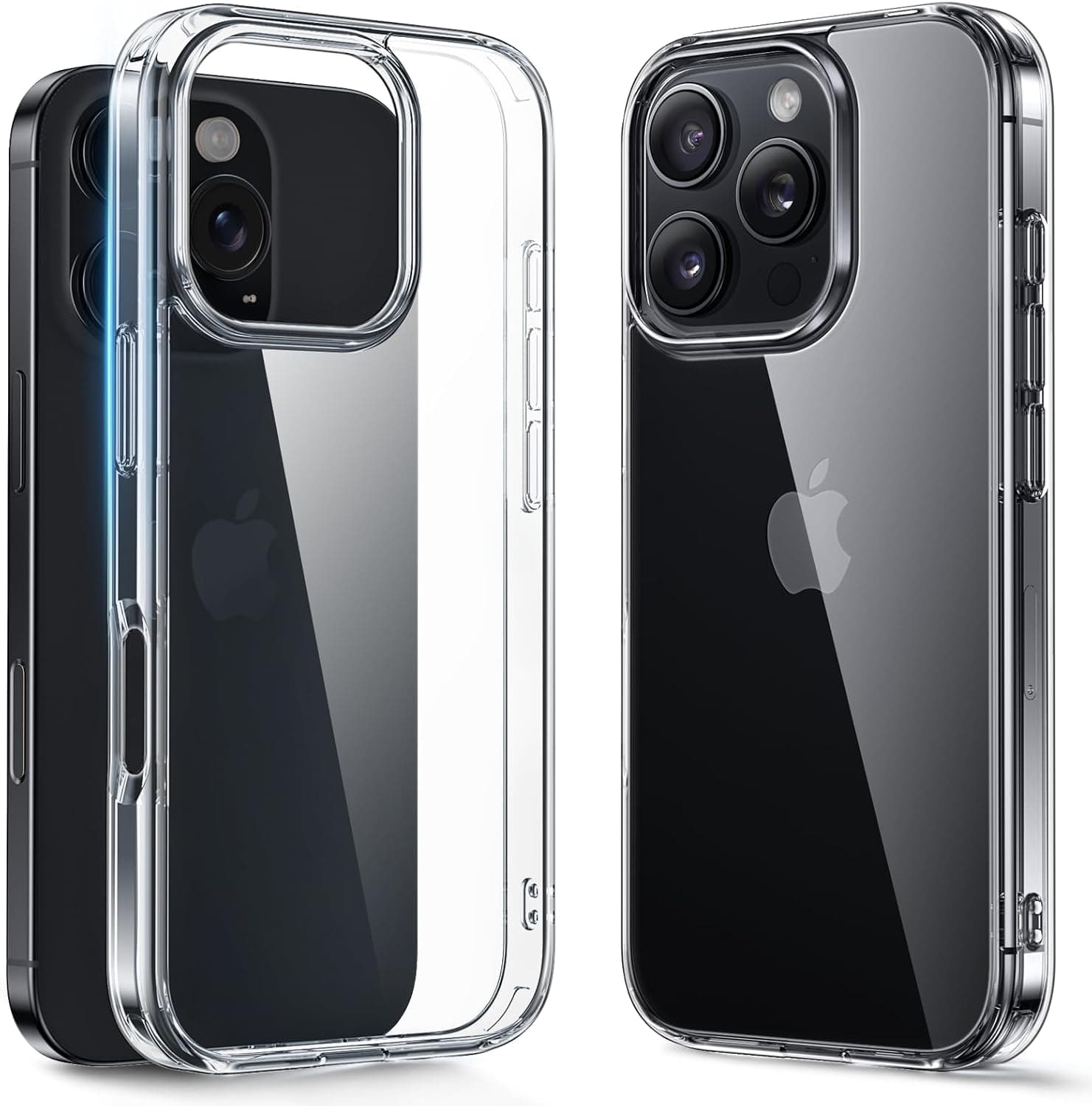 Maledan Crystal Clear for iPhone 16 Pro Case - Ultra Clear 16 Pro Phone Case, Rugged Military Grade Protection Shockproof Bumper Cover Anti-Yellow Case for Apple iPhone 16 Pro Accessories, Transparent