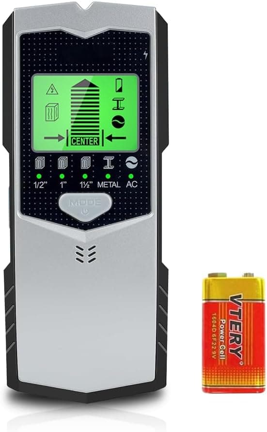Stud Finder Wall Scanner, 5 in 1 Stud Detector with HD LCD Display for Center and Edge of Wood Metal AC Wire
