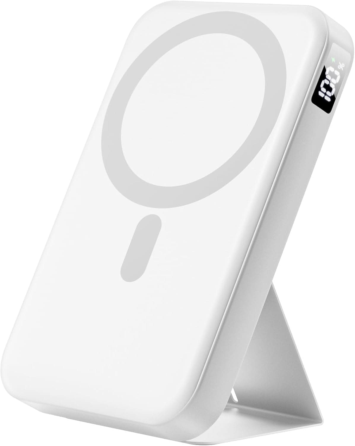 Magnetic Portable Charger, 10000mAh Power Bank with Leather Foldable Stand - Travel Essentials, USB-C 20W Fast Charging for Magsafe Battery Pack, Compatible with iPhone 17/16/15/14/13 Series