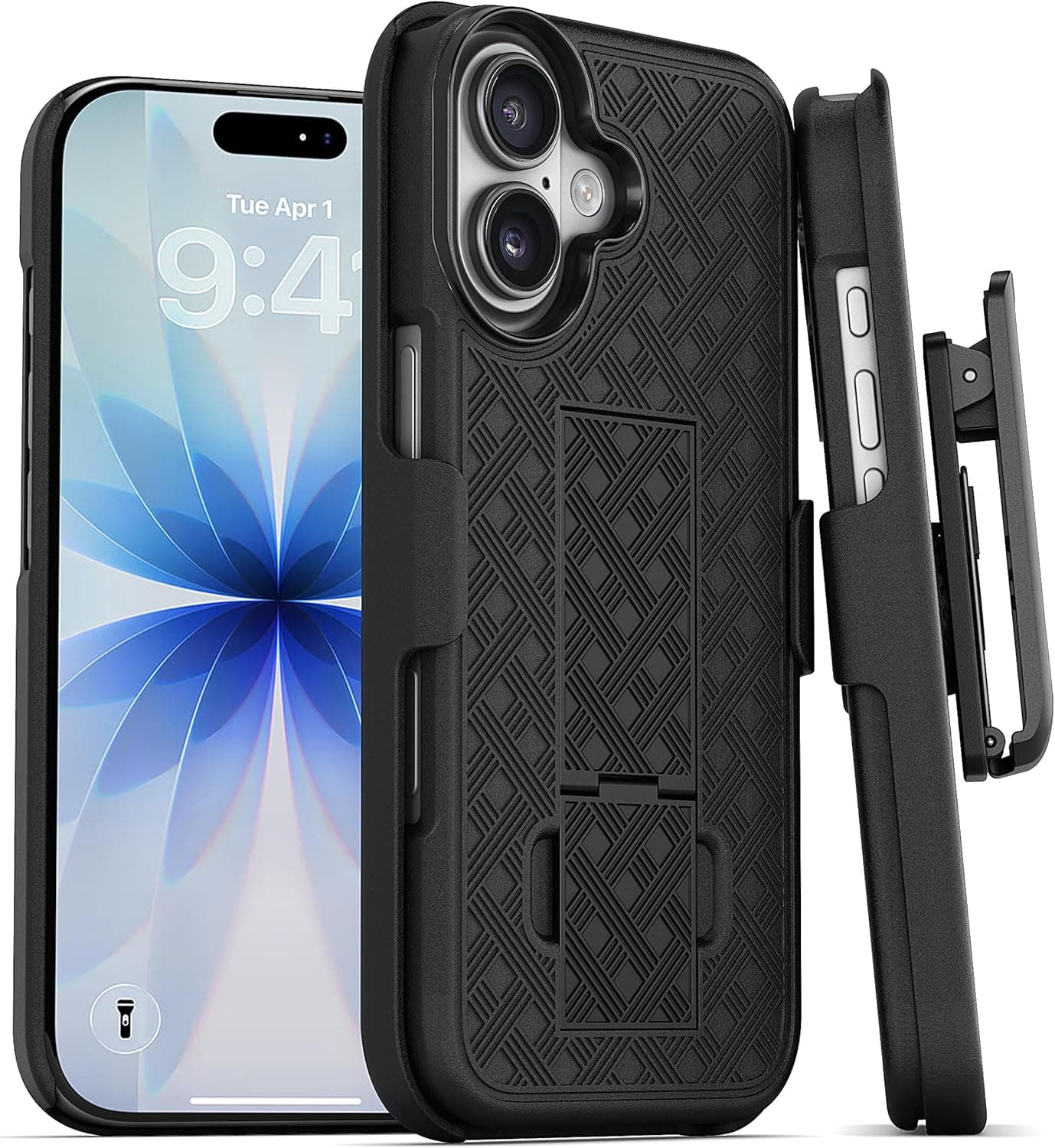 MOTIVE for iPhone 17 Holster Case, Belt Clip Case for iPhone 17, Shell Holster Combo i Phone 17, Slim Rugged Drop Shockproof Protective Cover with Kickstand (6.3") | Ranger v1 Series