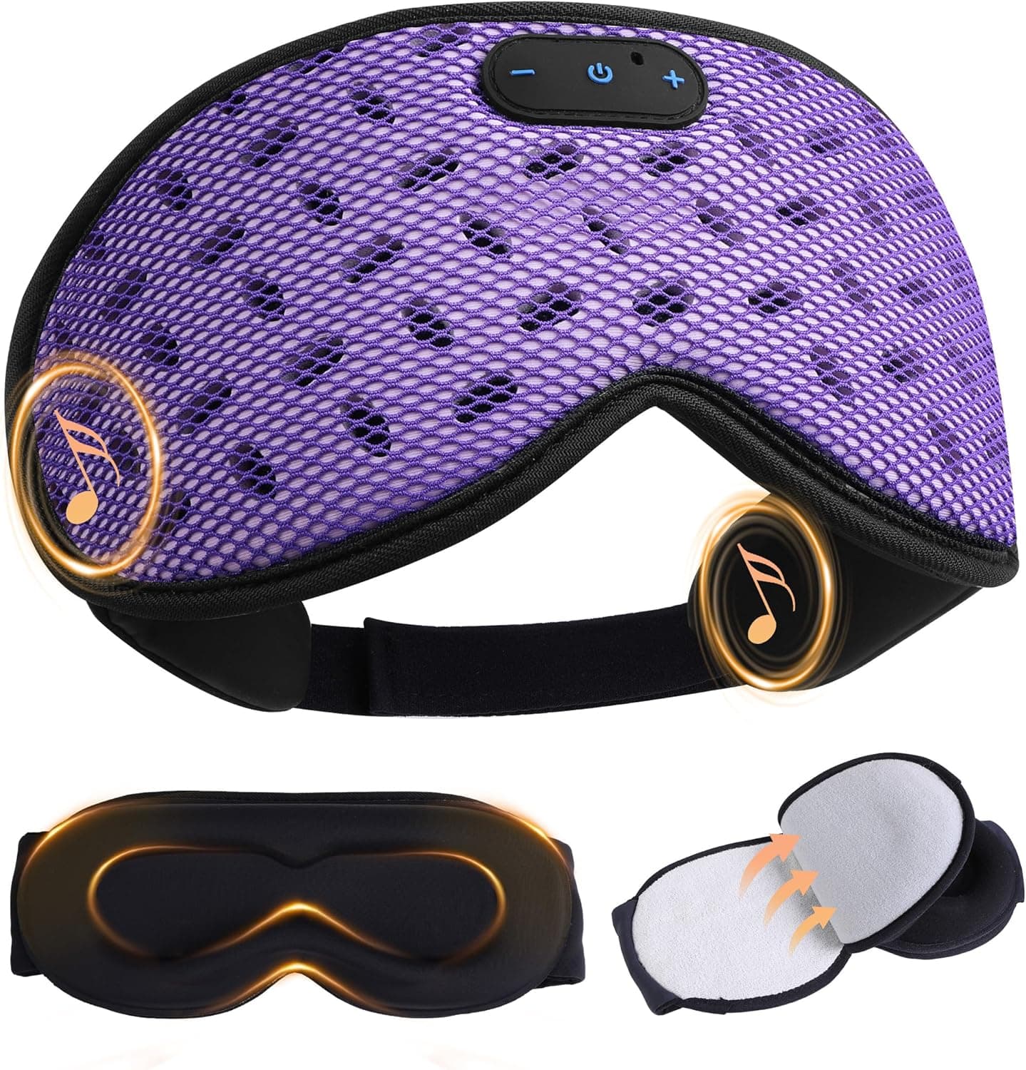 Sleep Mask Headphones with Bluetooth 5.4, LC-dolida Wireless Music Eye Mask for Sleeping Headphones Detachable 3D Eye Cups Cooling Breathable Bluetooth Eye Mask for Side Sleepers