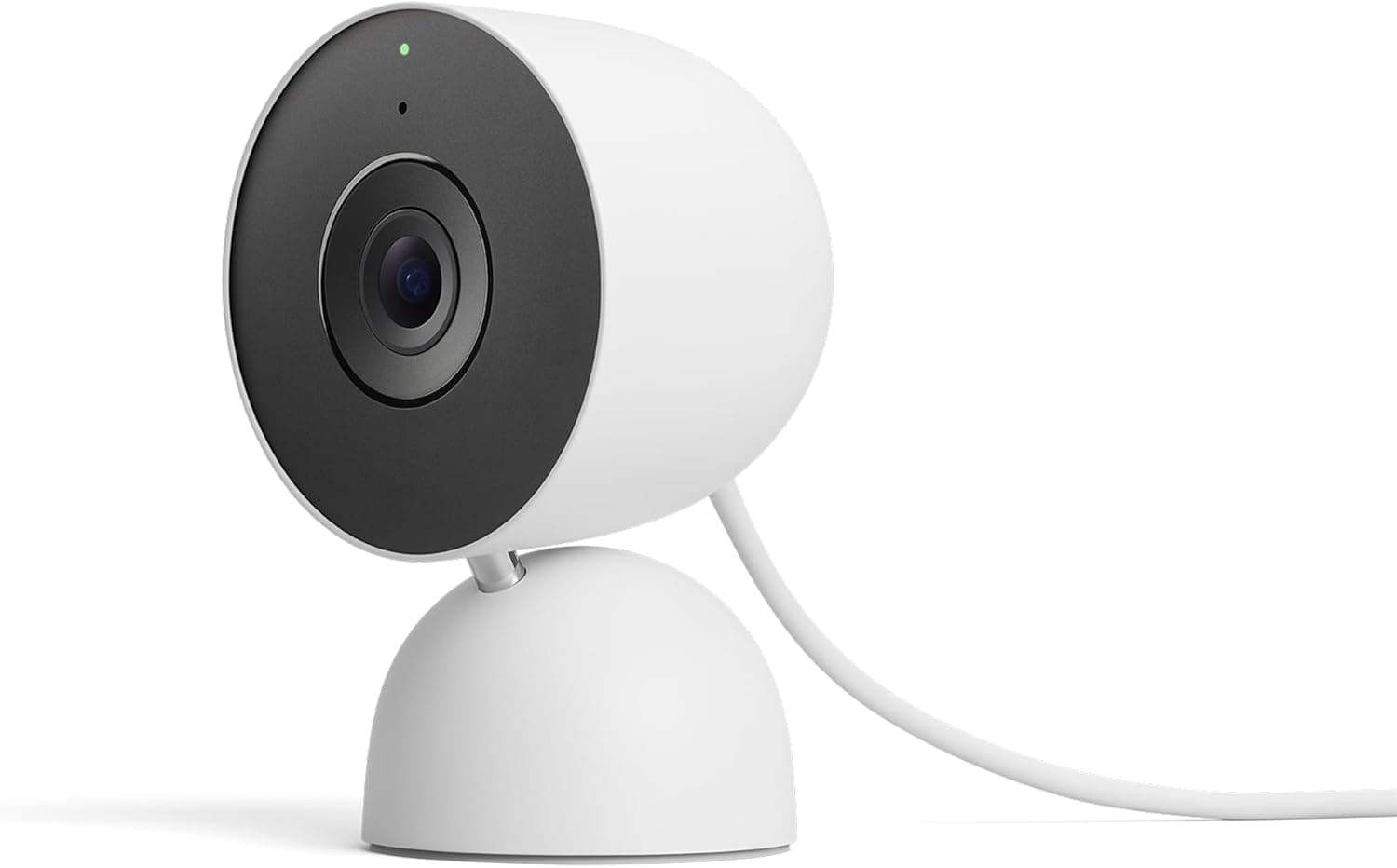 Google Nest Cam Indoor (Wired, 3rd Gen) - Security Camera with 2K Video and Gemini, Night Vision, 2-Way Audio, Works with Google Home - 2025 Model - Snow
