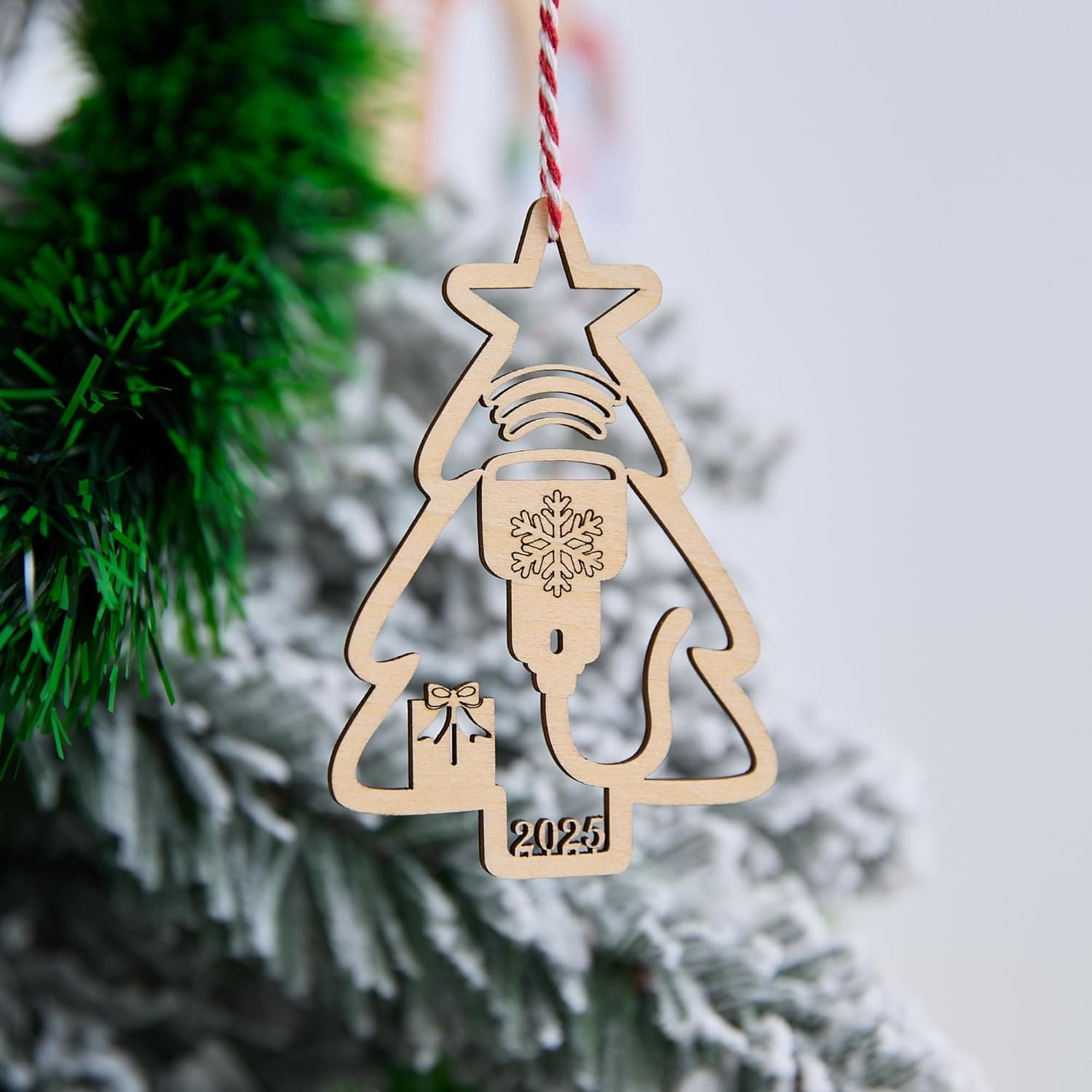 Sonographer Christmas Ornament 4 Inch – Layered Wooden Ultrasound Sonogram Decoration Gift for Tech Appreciation Technician Future Sonographer Keepsake