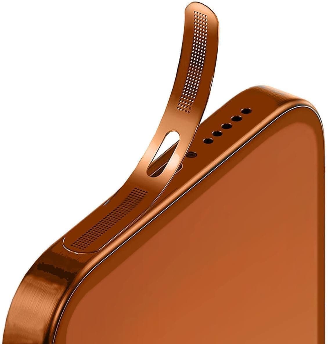 for iPhone 17 Pro Max Earpiece Speaker Mesh Anti Dust Proof Adhesive Cover - 5PCS / Cosmic Orange