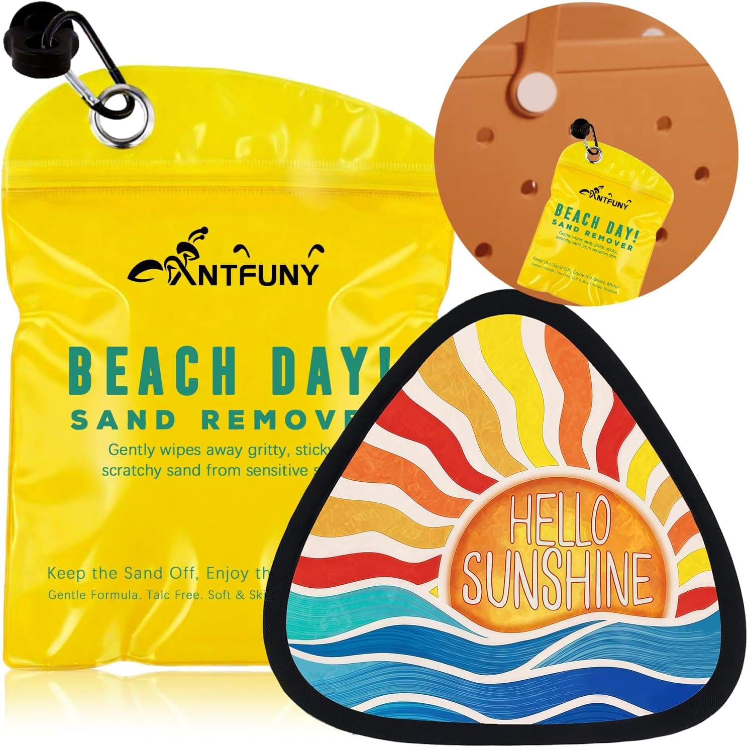 Triangle Sand Remover for Beach Cleaner Eraser Beach Trip Accessories Essential Necessities Summer Vacation Must Have Lake Day Cruise Ship Stuff Thing Need Gear Travel Gift Supplies Item for Women