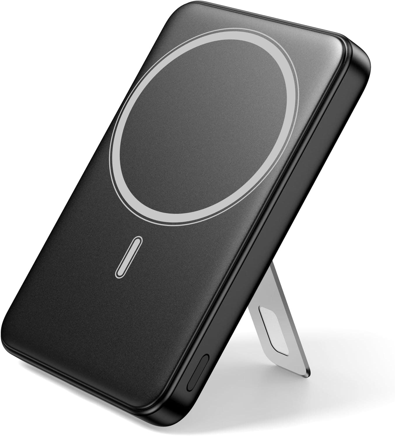 for Magsafe Portable Charger, 10000mAh Wireless Power Bank with Stand, USB C PD 20W Fast Charging Powerbank, Magnetic Battery Pack Compatible for iPhone 17/16/15/14/13/12 Series - Black