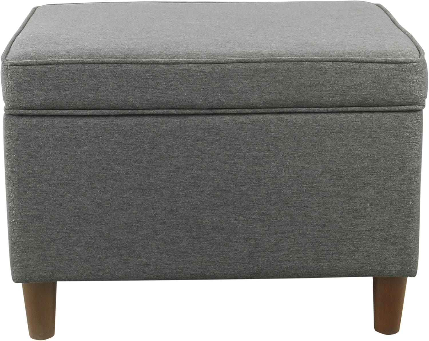 HomePop 24" Storage Ottoman, Gray