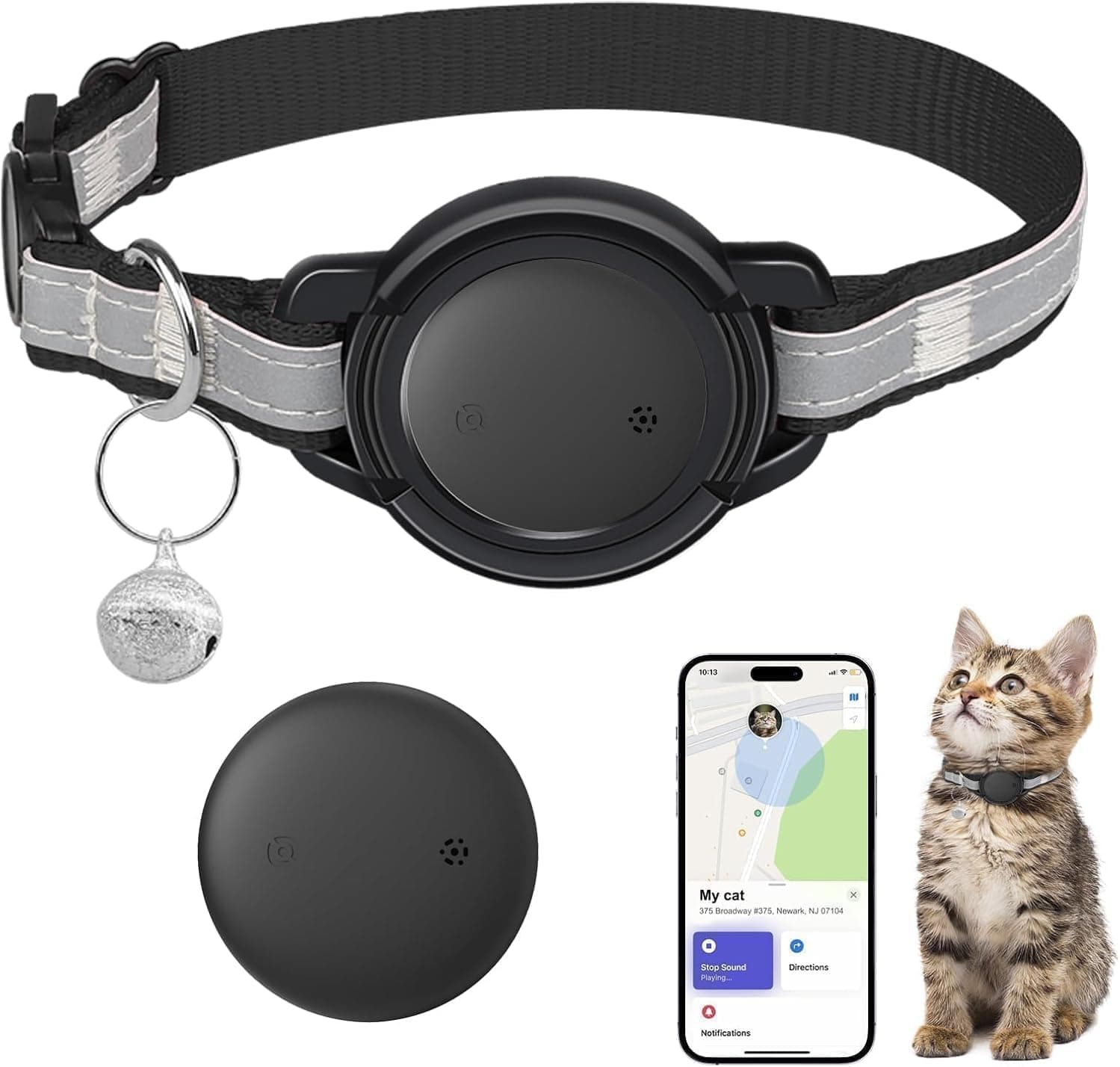 GPS Tracker for Cats, Mini GPS Cat Tracker, Smart Pet Activity Tracker, No Monthly Fee, Compatible with Apple Find My(iOS Only), Anti-Lost, Finder Tag for Vehicles, Pets, Kids, Items Gift (1 Pack)
