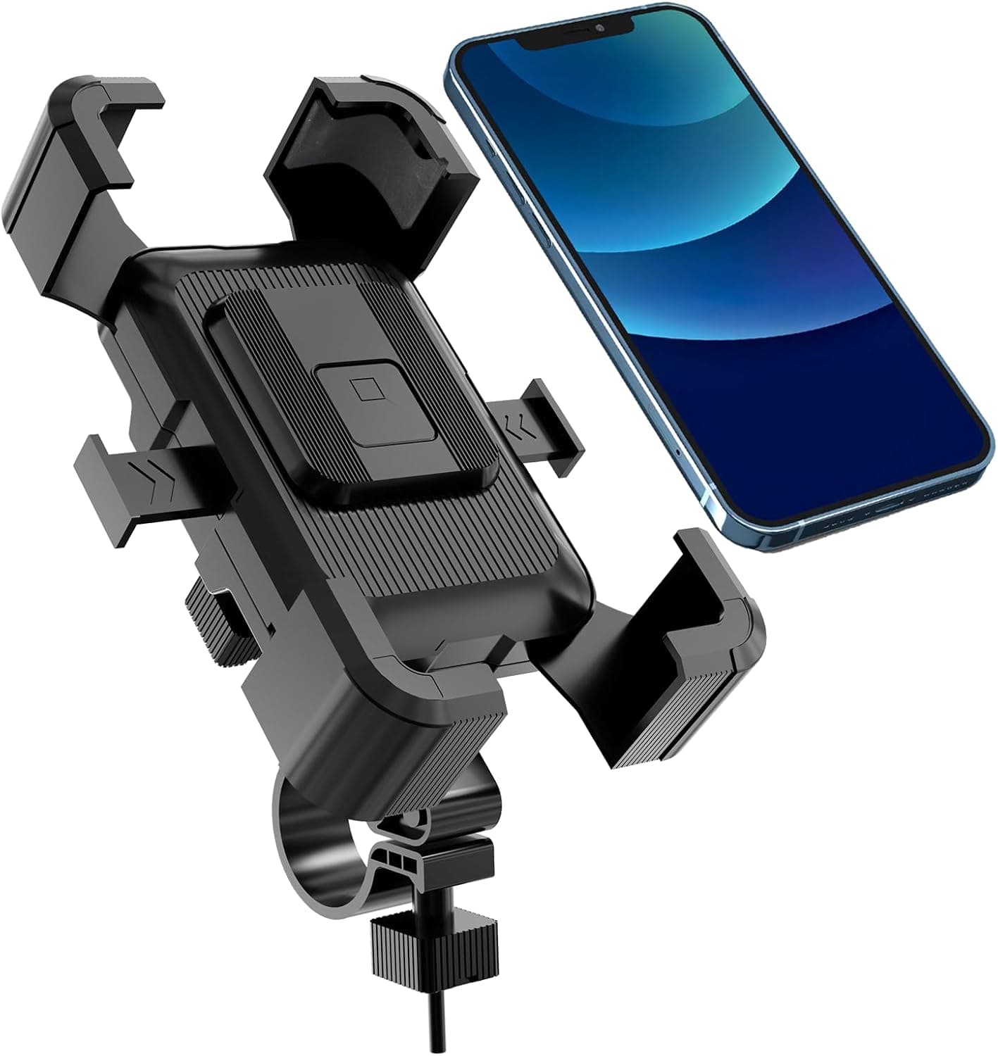Bike Phone Mount Holder, Motorcycle Phone Mount, 3rd-Gen Anti Vibration for Scooter, E-Bicycle, Durable Phone Holder Handlebar[1s Release] Suitable for Smartphones 4.7-7.1",