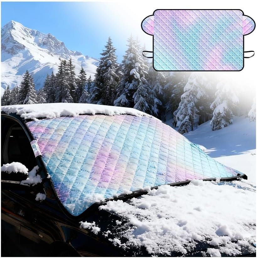 2026 New Laser Windshield Cover for Ice and Snow,Universal Portable Windshield Snow Cover with Anti-Theft Pages,Winter Car Essentials Car Snows Covers for Snows Protection