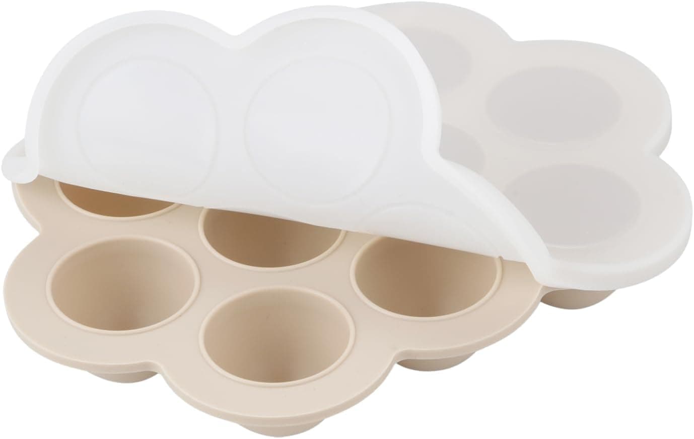 PandaEar Baby Food Freezer Tray with Lids, Silicone Baby Food Storage Container for Homemade Baby Food, 10 Portions- BPA Free, Purees, Breastmilk (Carnation)