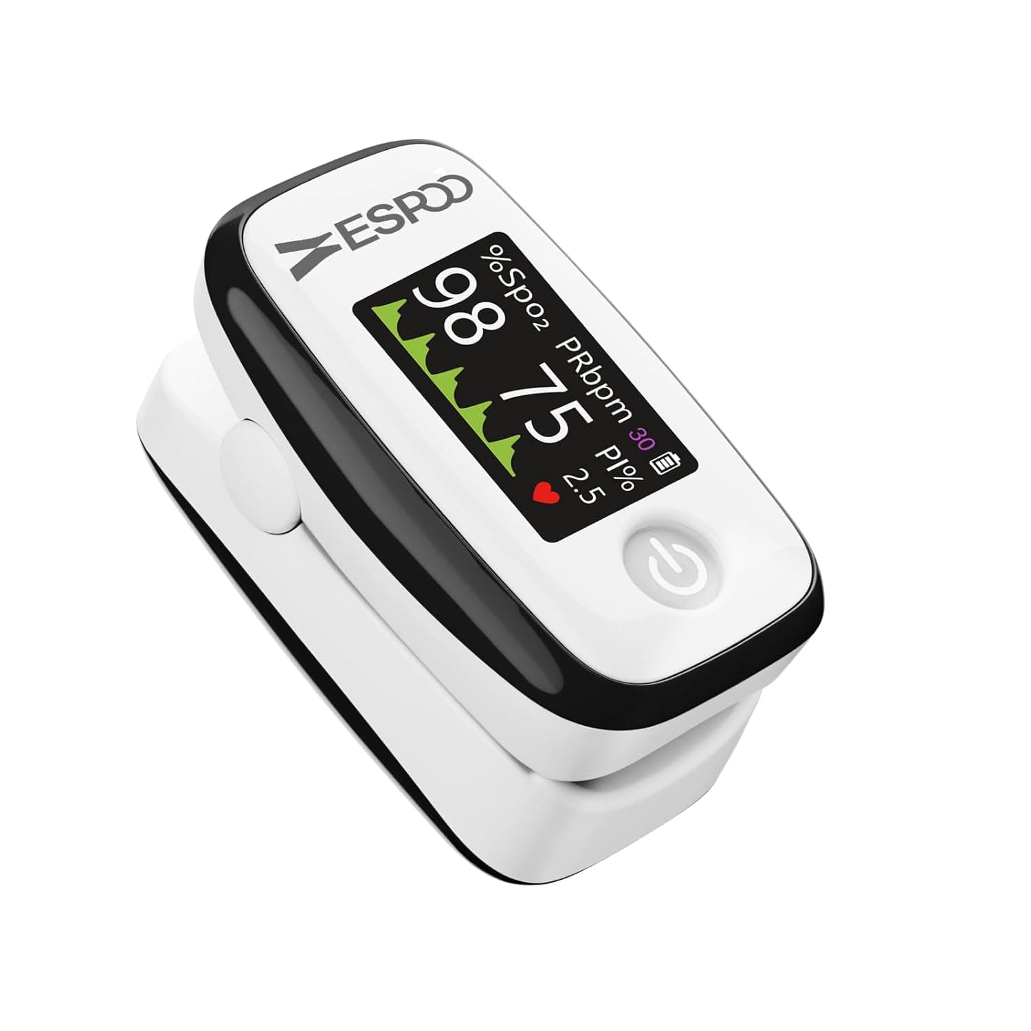 Pulse Oximeter Fingertip, Blood Oxygen Monitor, 4 colors 1.14'' TFT Alarm & Brightness Adjustable