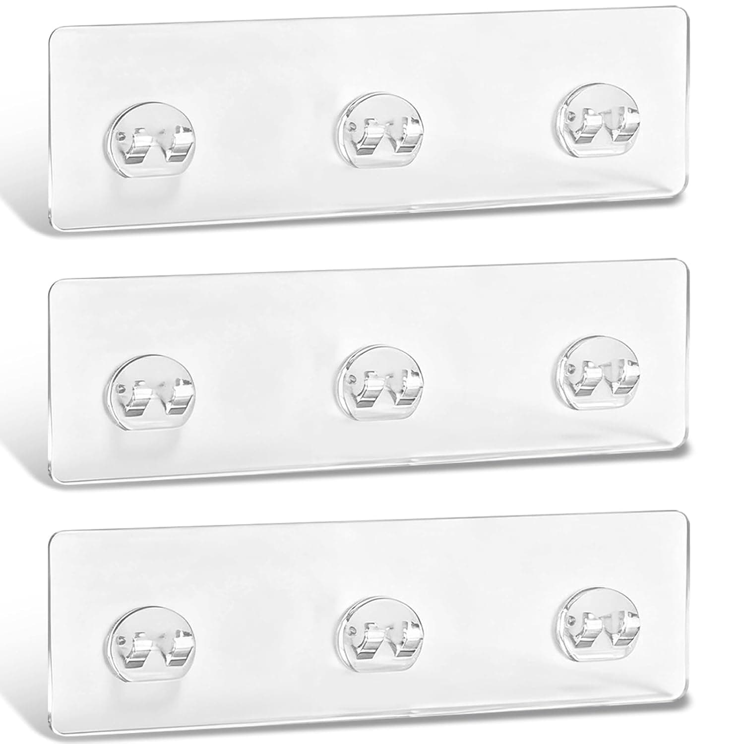 3PCS Shower Shelves Adhesive Replacement,Strong Adhesive Duty Waterproof Transparent PC Material, No Drill Needed Holds 45 lbs for Shower Shelves Bathroom Organizers Kitchen Racks