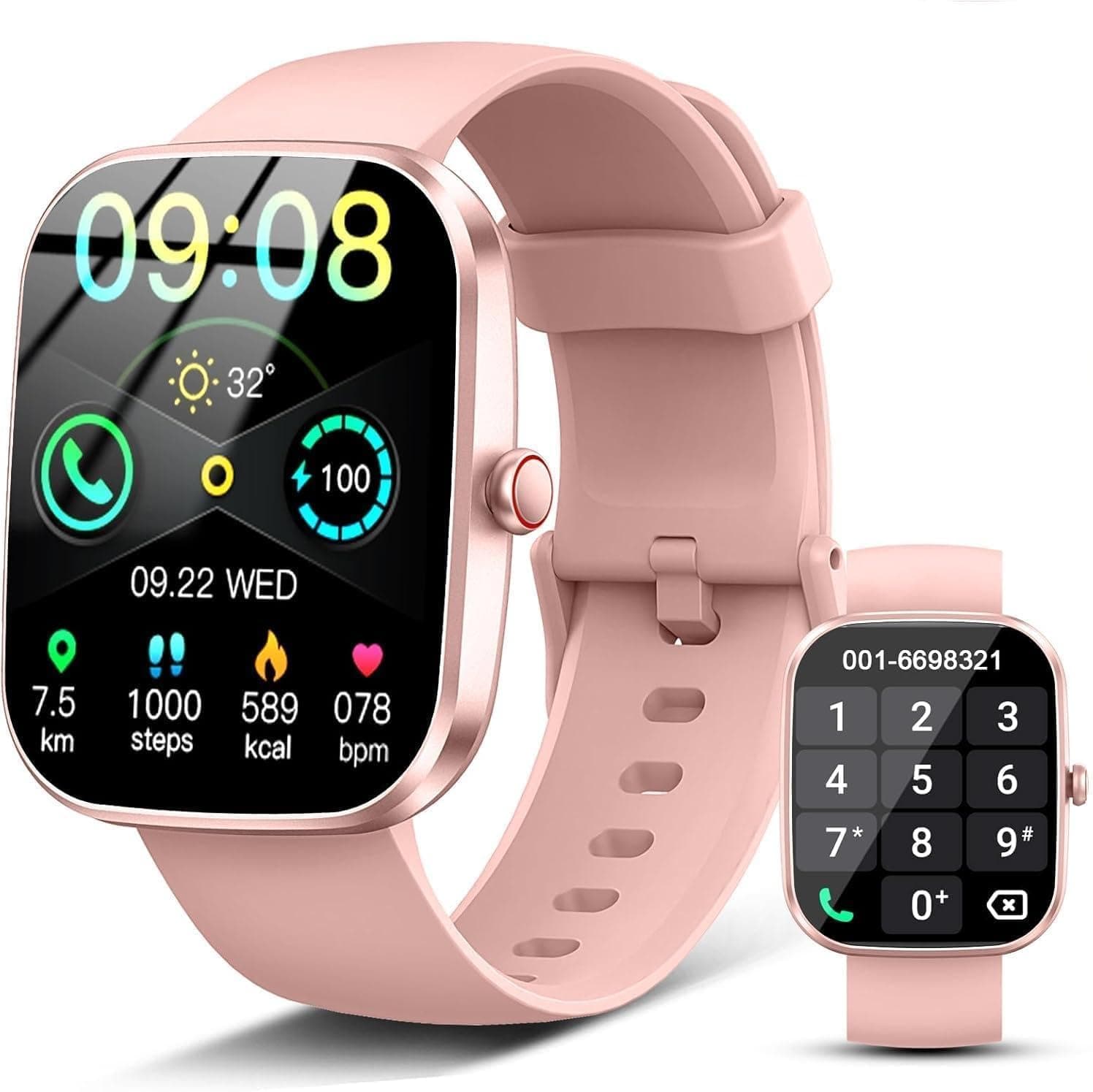 Smart Watch(Answer/Make Call), 1.91" Smartwatch for Men Women,2025 Fitness Watch with 110+ Sport Modes, Fitness Activity Tracke with Pedometer/Sleep Monitor/Heart Rate/IP68 Waterproof,for Android iOS
