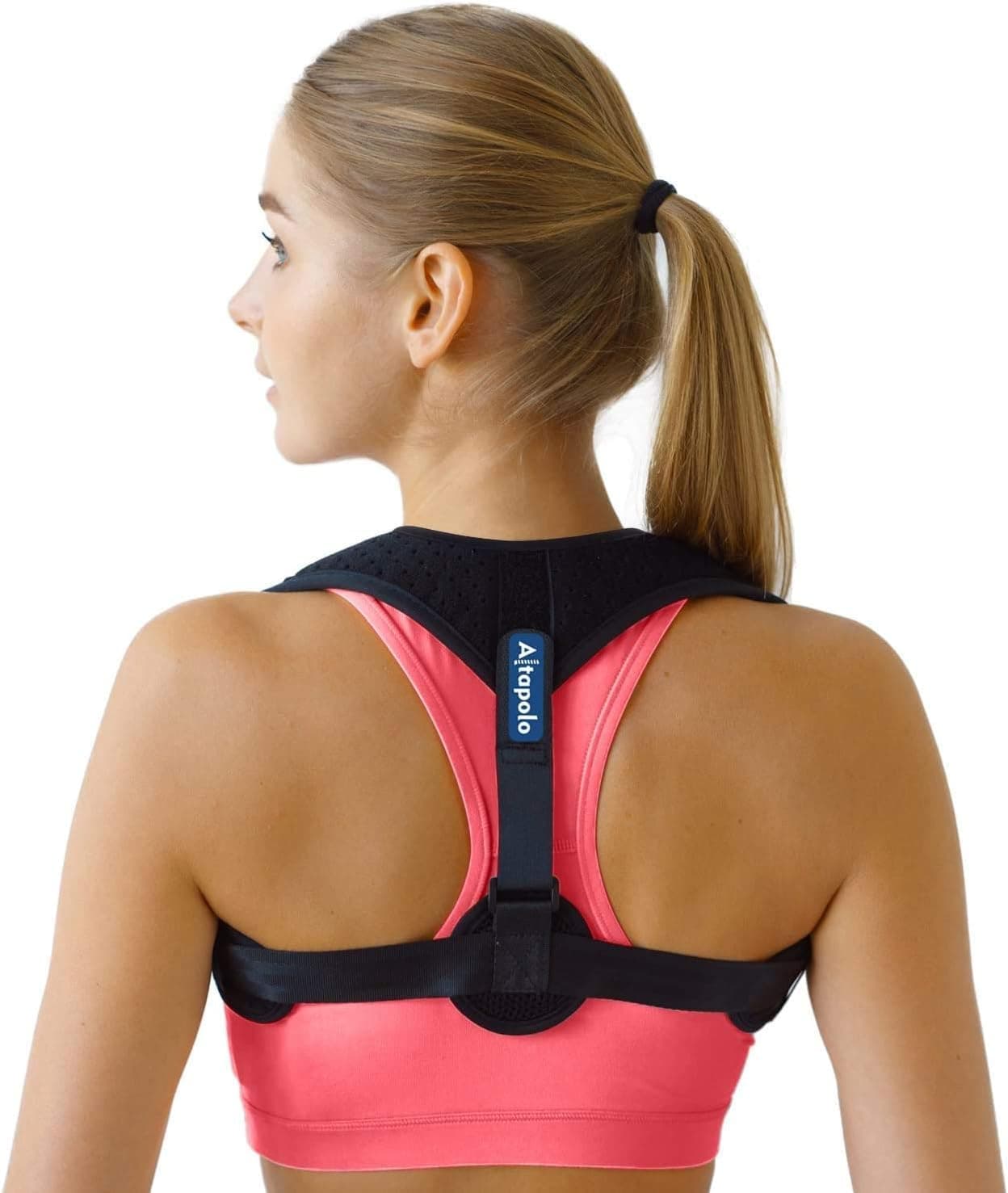 Back Posture Corrector for Women & Men - Adjustable Shoulder Posture Brace - Upper Back Brace for Posture - Invisible Figure 8 Brace Clavicle, Neck, Hunchback Strap and Back Straightener