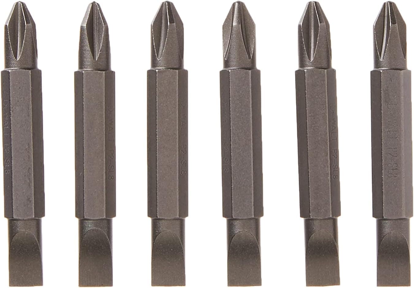 DEWALT Screwdriver Set, #2 Phillips / No. 8 Slotted Double Ended Bit, 6-Pack (DW2024B6)