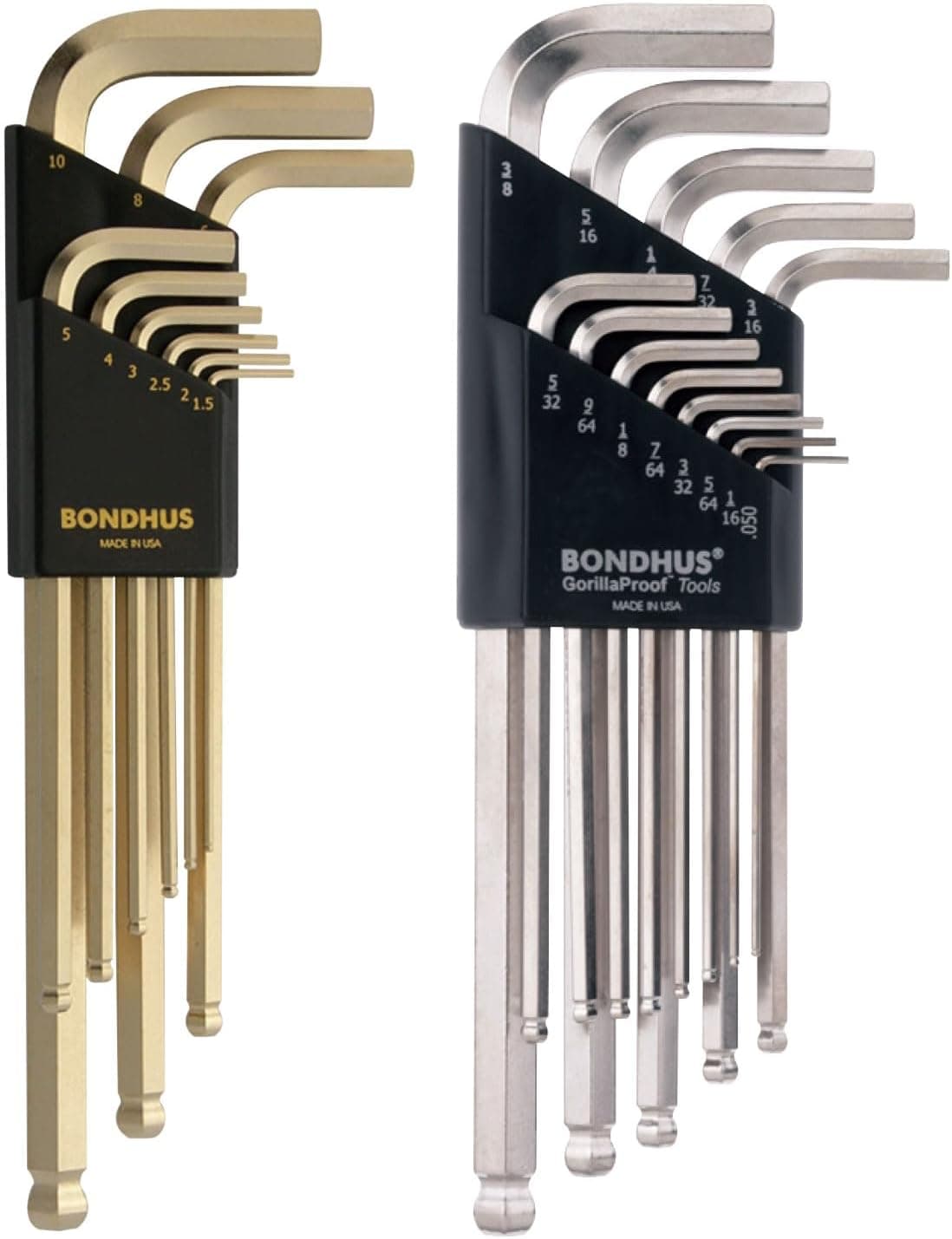 Bondhus 20399 Ball End L-Wrench DoublePK w/BriteGuard & GoldGuard Finish