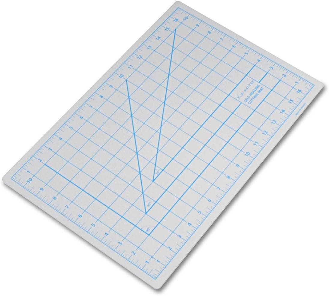 X-Acto X7761 Self-healing cutting mat, nonslip bottom, 1 grid, 12-Inch by 18-Inch board with 11-Inch by 17-Inch measuring surface, gray