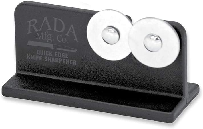 Rada Cutlery Quick Edge Knife Sharpener (R119), 3.5"x2", Stainless Steel Wheels, Made in USA