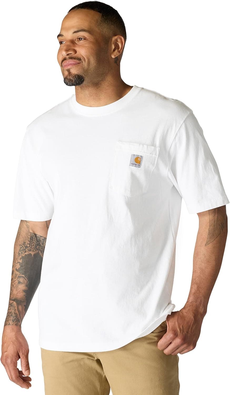 Carhartt Mens Loose Fit Heavyweight Short-Sleeve Pocket T-Shirt (Also Available in Big & Tall)