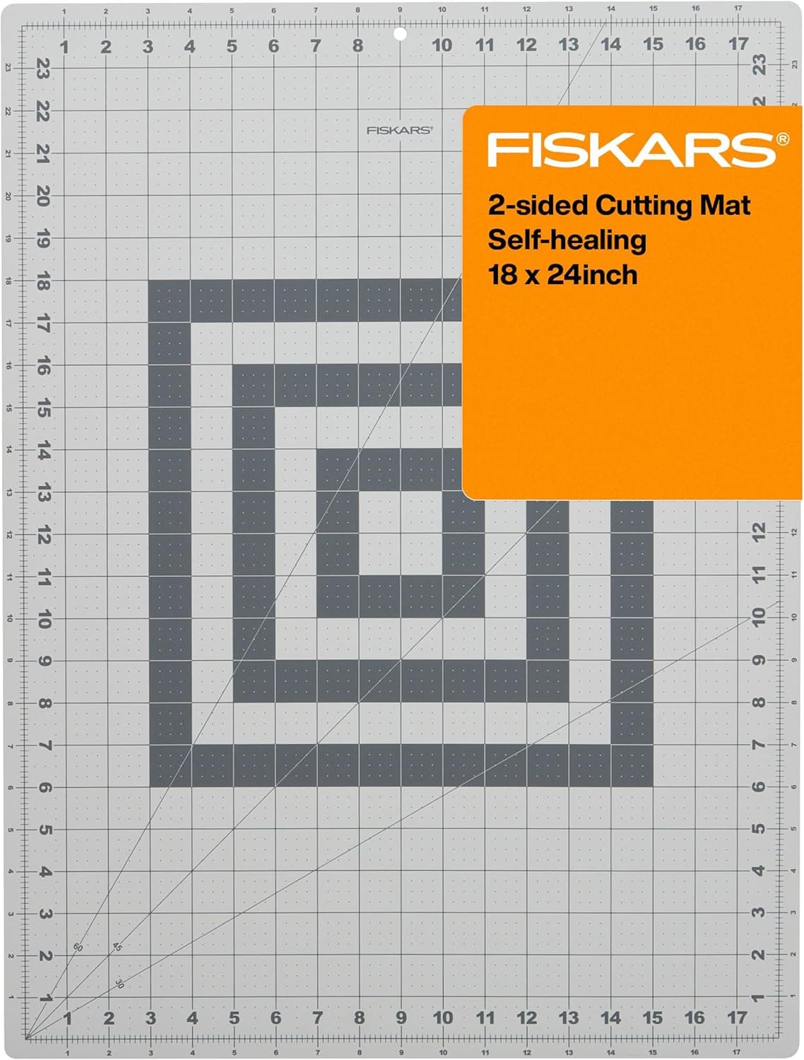 Fiskars Self Healing Cutting Mat for Quilting, Arts and Crafts, 18" x 24" Grid, Sewing Mat, Craft Cutting Board, Sewing Supplies and Quilting Tools