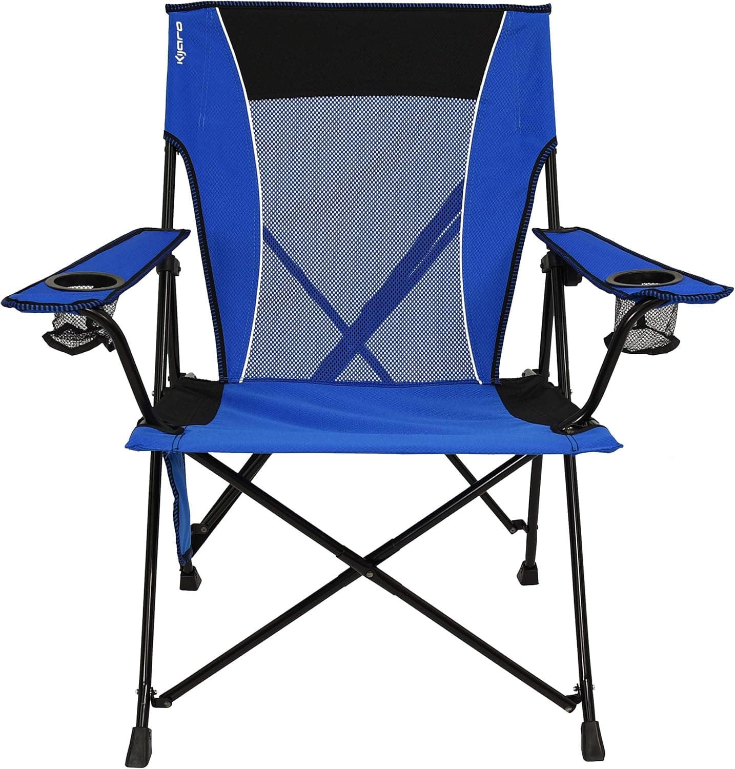 Kijaro Dual Lock Folding Camp Chairs - Versatile for Sports, Outdoors & Lawns - Locks Positions - Maldives Blue