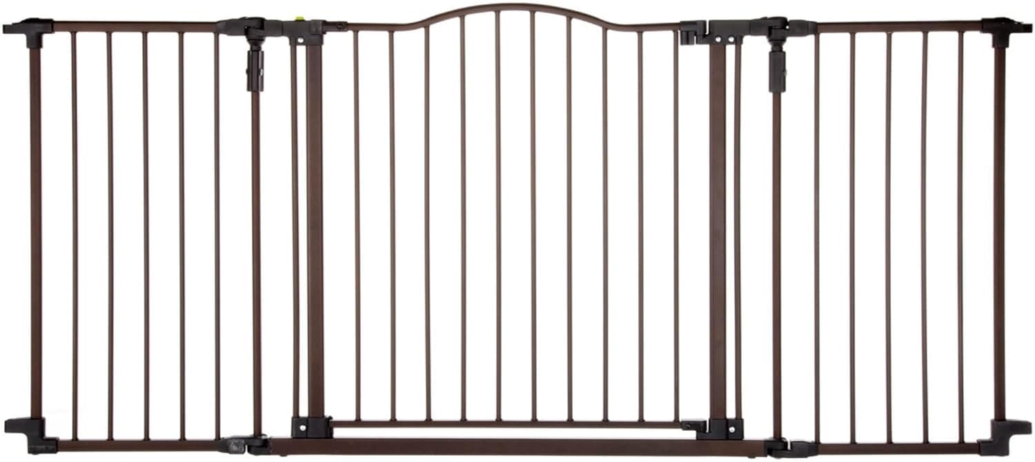 Toddleroo by North States - Deluxe Dรฉcor Safety Gate: Extra Wide Baby Gate - Adjustable 38.3 to 72 Inches Wide - 30 Inches Tall - Matte Bronze
