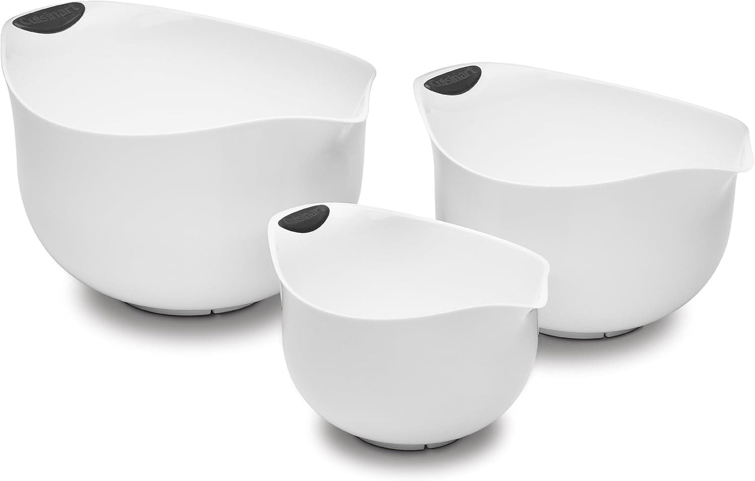 Cuisinart Set of 3 BPA-free Mixing Bowls, White