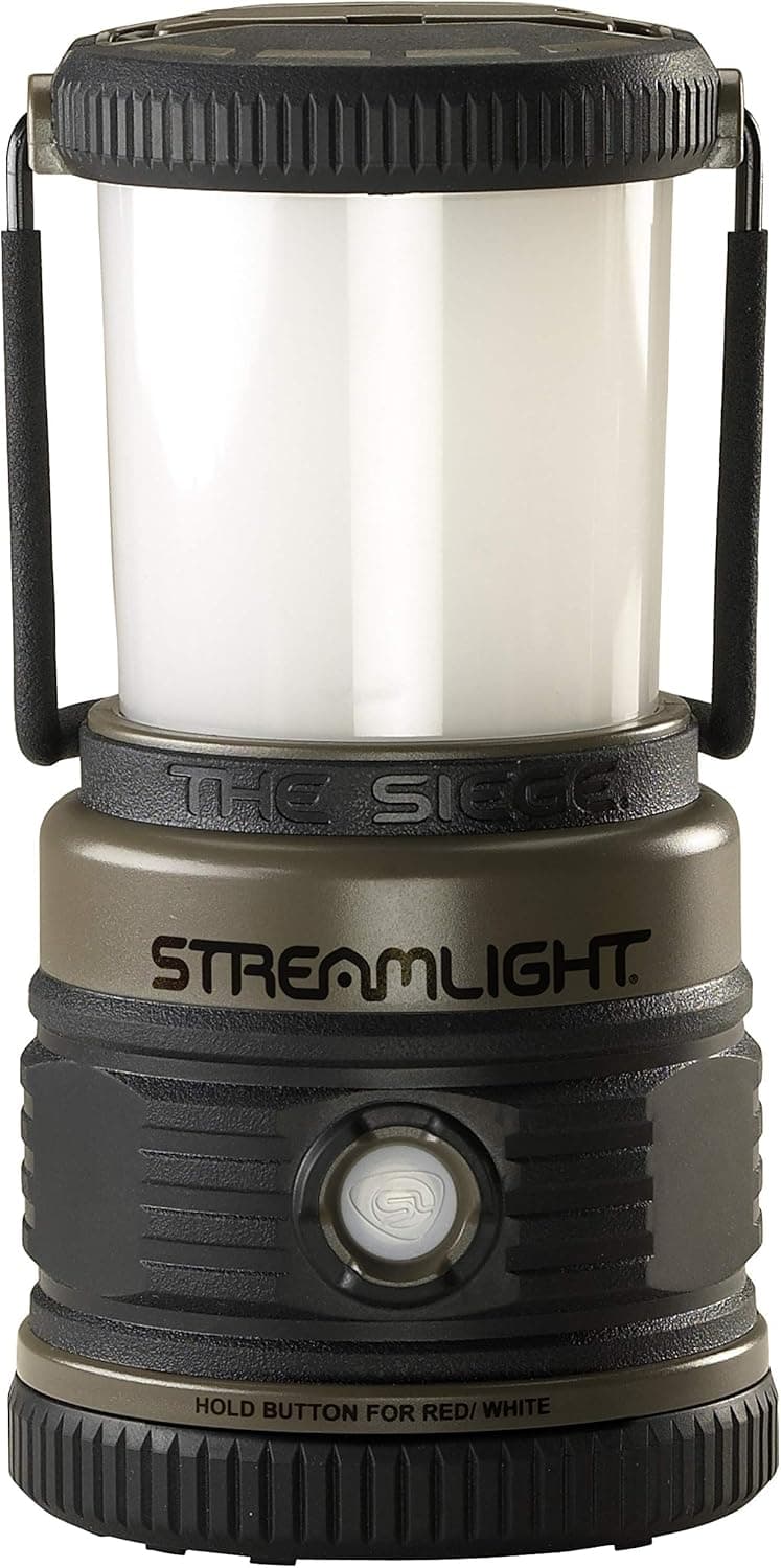 Streamlight 44931 Siege 540-Lumen Compact LED Camping Lantern with 360° Lighting for Power Outages, Hurricanes, and Emergencies, Coyote