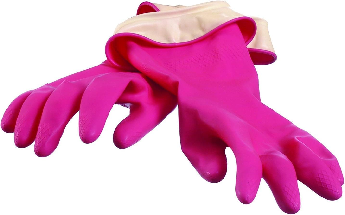 Casabella Premium Waterblock Reusable Household Cleaning Gloves, Medium, Pink