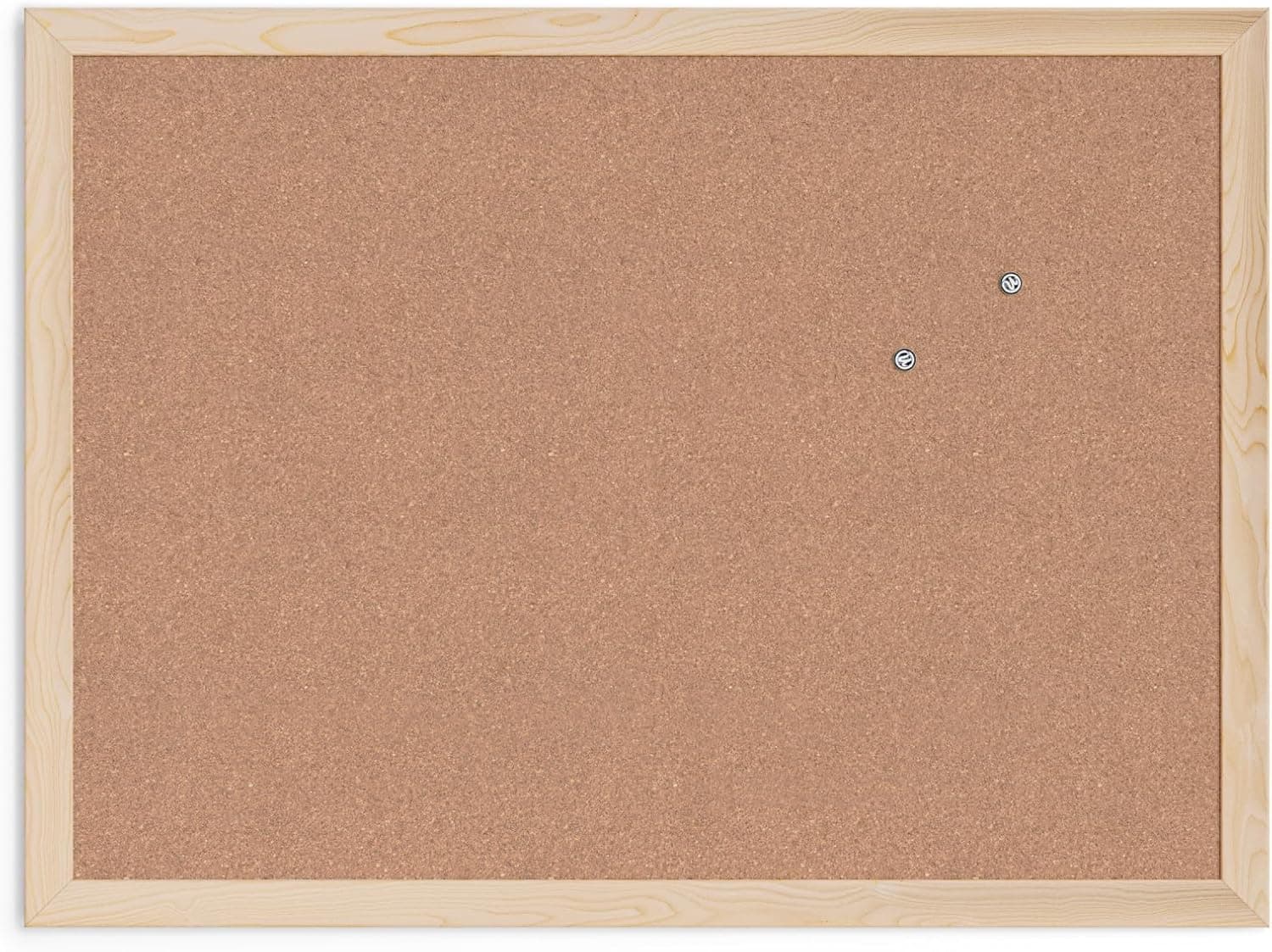 U Brands Cork Bulletin Board, 18" x 24" Inches, Light Birch Wood Frame (265U00-01)