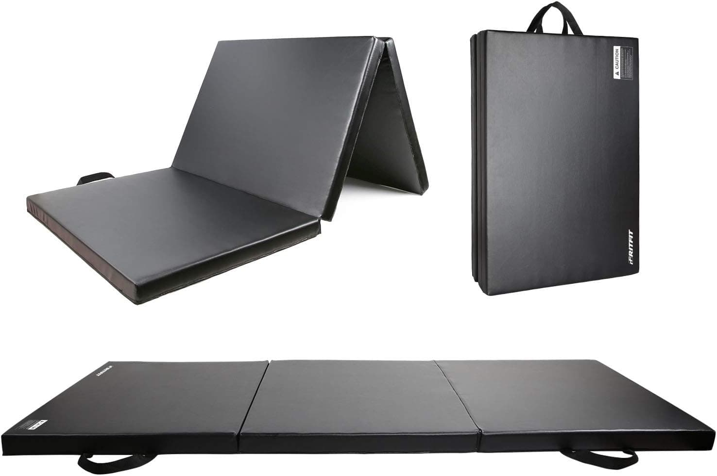 RitFit Upgraded Folding Exercise Mat, 2 Inch Thick Gymnastics Mat 3’x6’,4’x8’,4x10’,2'x8' with Carrying Handles for Yoga, MMA, Stretching, Core Workouts and Home Gym Protective Flooring