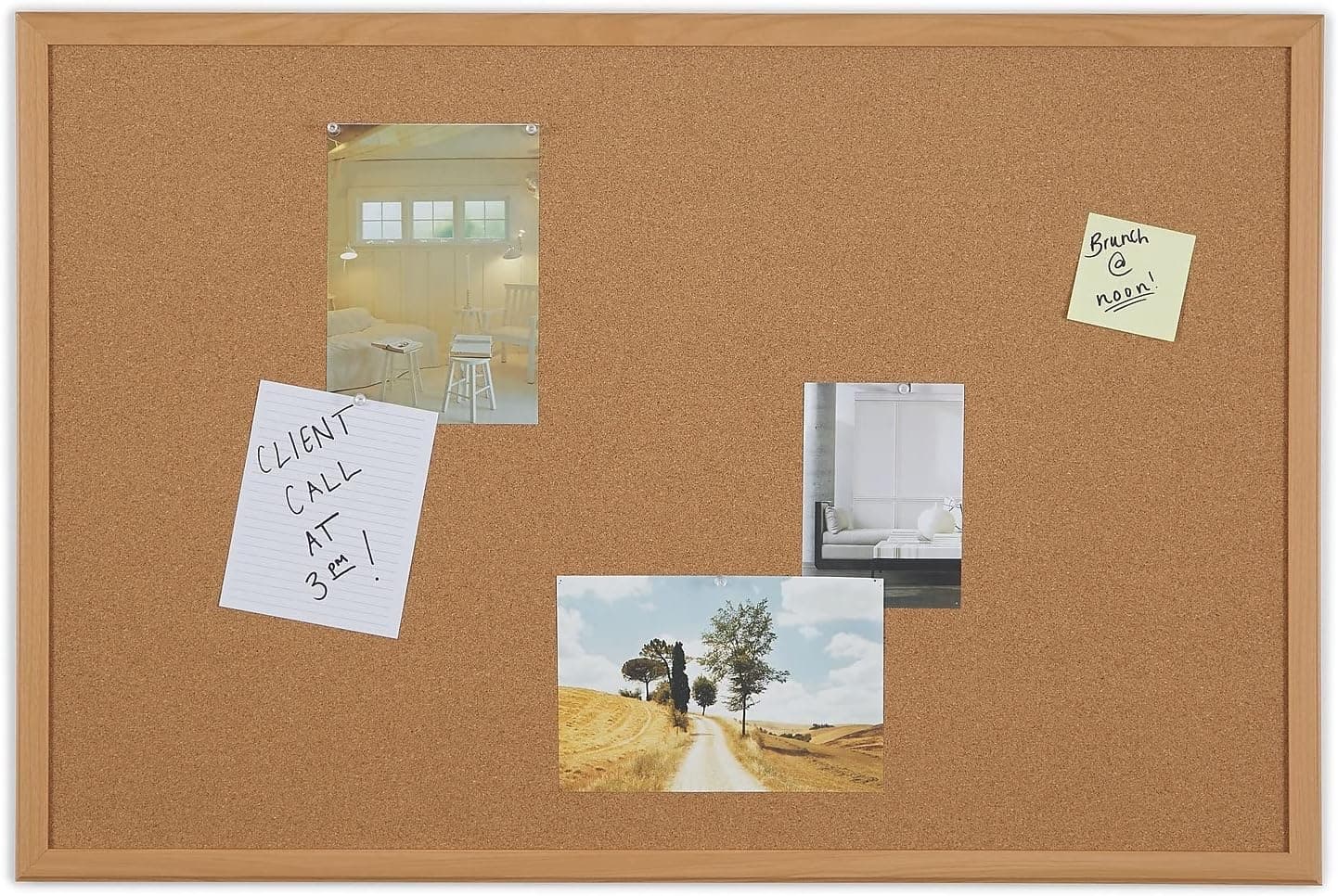 Staples Cork Bulletin Board, 3 x 2 Feet, Oak Frame, Vertical or Horizontal Mount, Self-Healing Surface