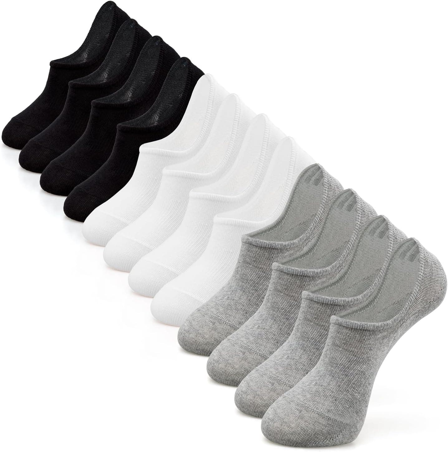 IDEGG No Show Socks Women & Men Low Cut Ankle Short Anti-slid Athletic Running Casual Invisible Liner Socks