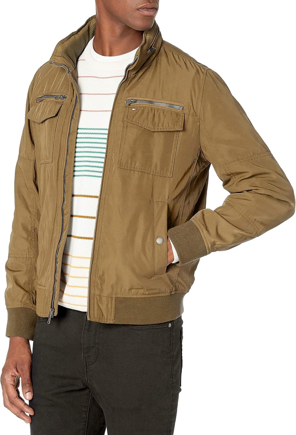 Tommy Hilfiger Men's Water Resistant Performance Bomber Jacket (Standard and Big & Tall)