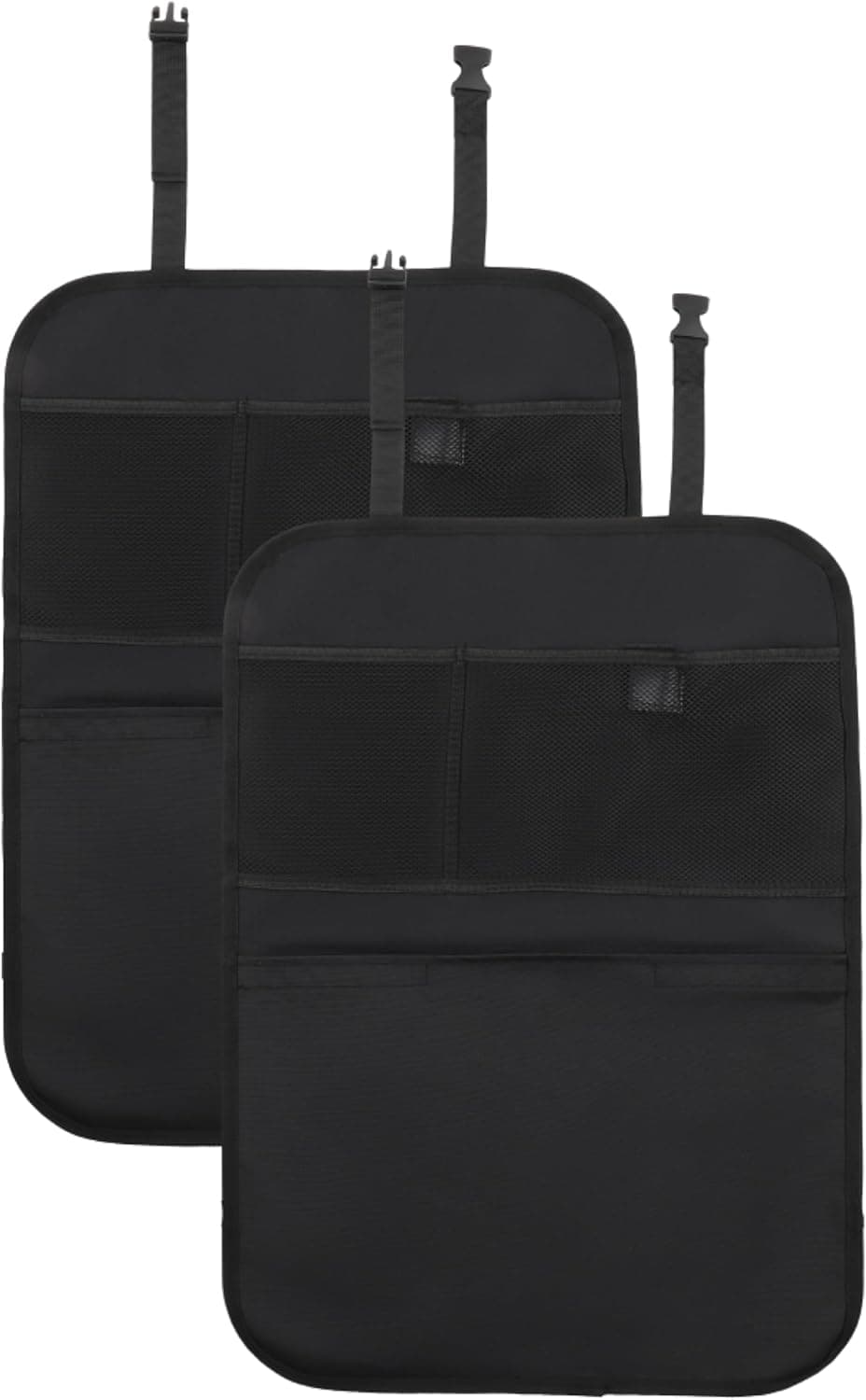 Enovoe Back Seat Cover for Kids Extra Large - 2 Pack with Multi Pocket Storage Organizer - Back Seats Protector for Upholstery from Dirt, Mud, Scratches - Waterproof Car Seat Protector for Kids