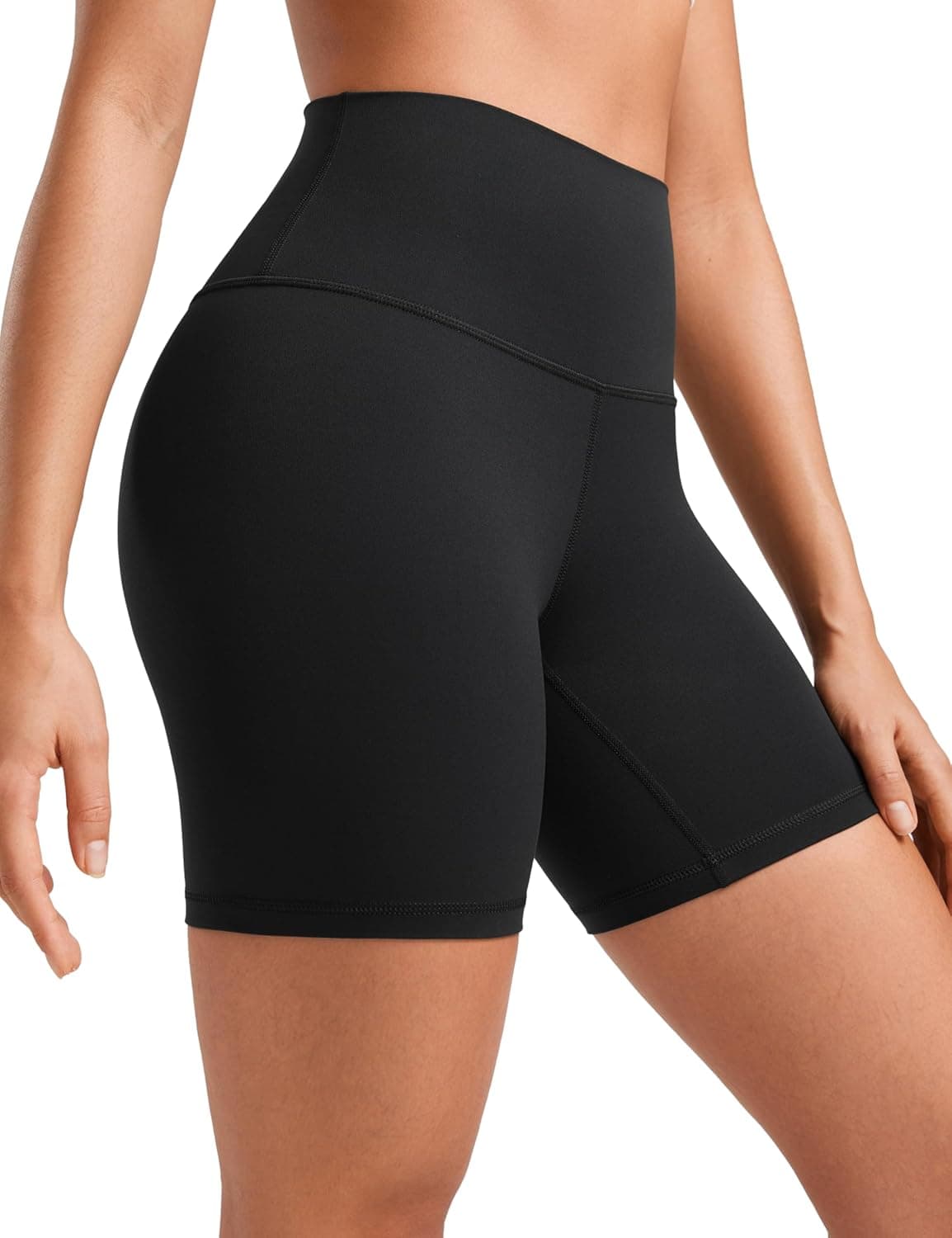 CRZ YOGA ButterLuxe Biker Shorts 6" - High Waisted Workout Running Volleyball Spandex Yoga Womens