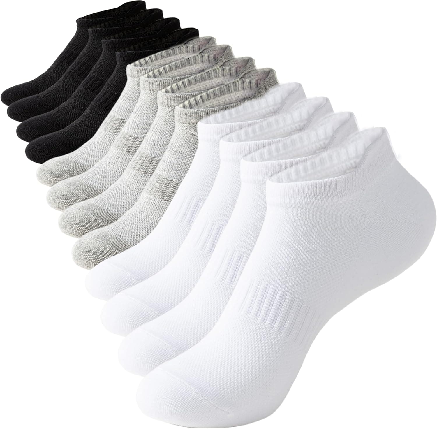 Irisbear Women's Ankle Socks - 6 Pairs Low Cut Tab & No Show Athletics Sports Running