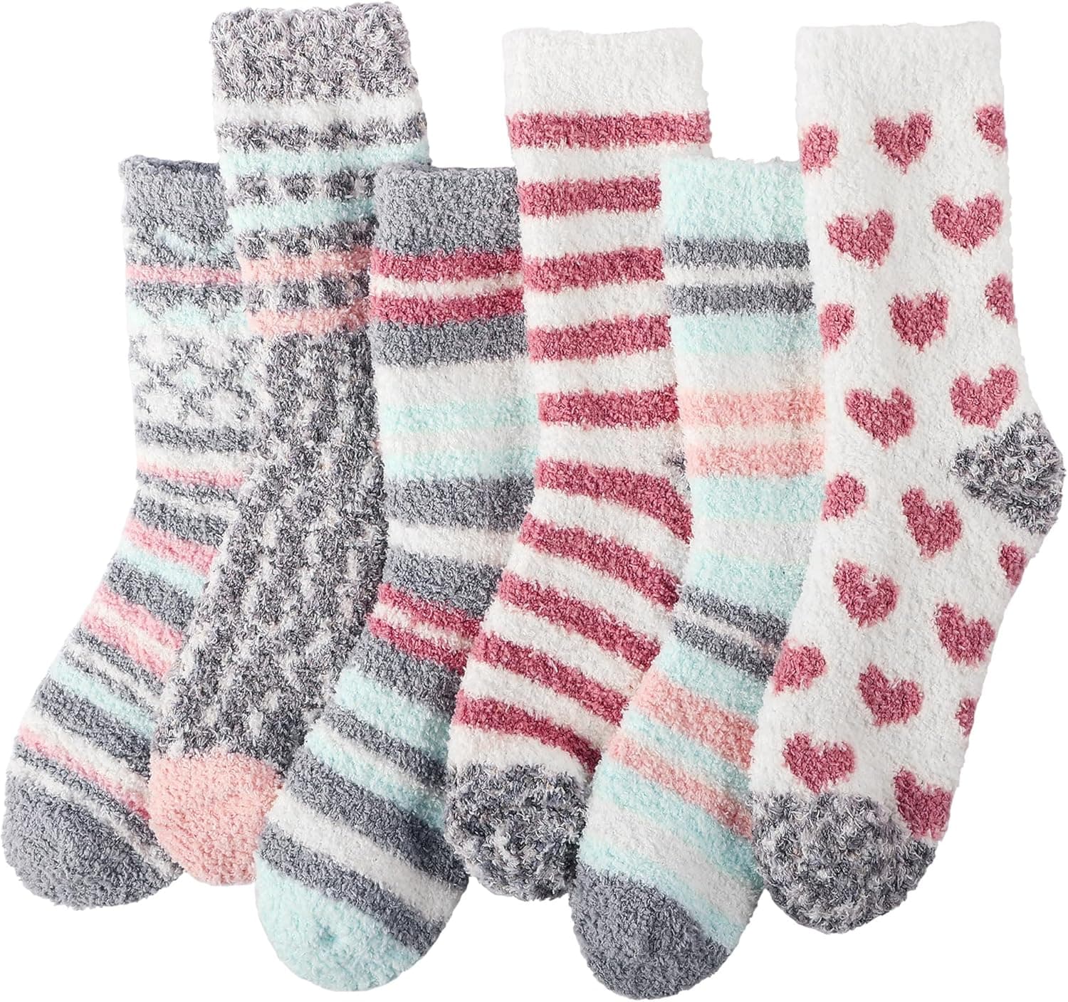 HIALTODAY Winter Fuzzy Socks Womens Cozy Fluffy Warm Socks for Women Mom,Birthday Christmas Gifts for Her