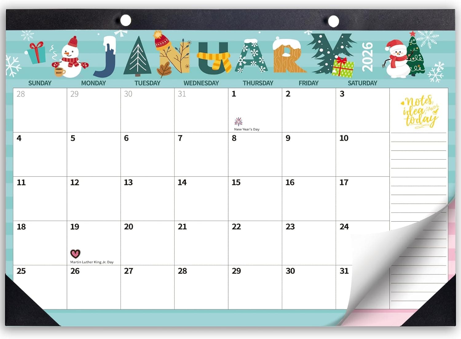 2026 Desk Calendar Wall Calendars, Large 17" x 12", November 2025 - December 2026 Monthly Planner Desktop, Months Planning Organizing for Home, School, Office