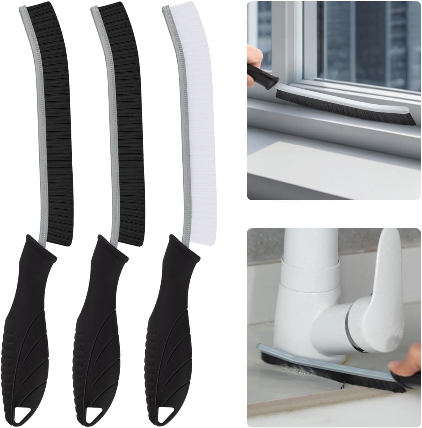 Cleaning Brush - Hard Bristle Crevice Cleaning Brush for Tight Spaces, Gap Scrub Brush, Bathroom Grout Brush, Thin Brush for Household Use, Home Kitchen Toilet Cleaning Supplies