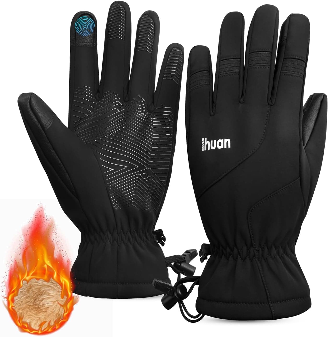 ihuan Kids Winter Waterproof Ski Gloves, Snowboarding Touchscreen Cycling Gloves for Boys Girls As Stocking Stuffers