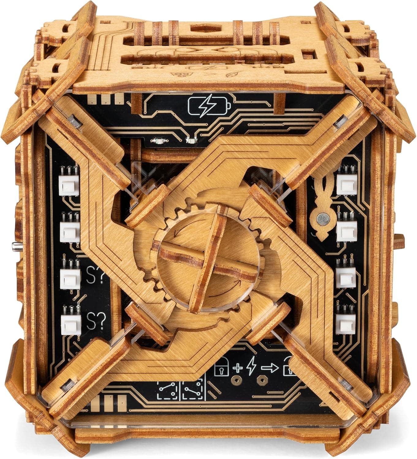 Tesla Box - Electronic Puzzle Box - Escape Room Game in a Box - Brain Teaser - 3D Wooden Puzzle for Adults - Money Puzzle Box for Cash Gift - Birthday GiftBox MoneyBox