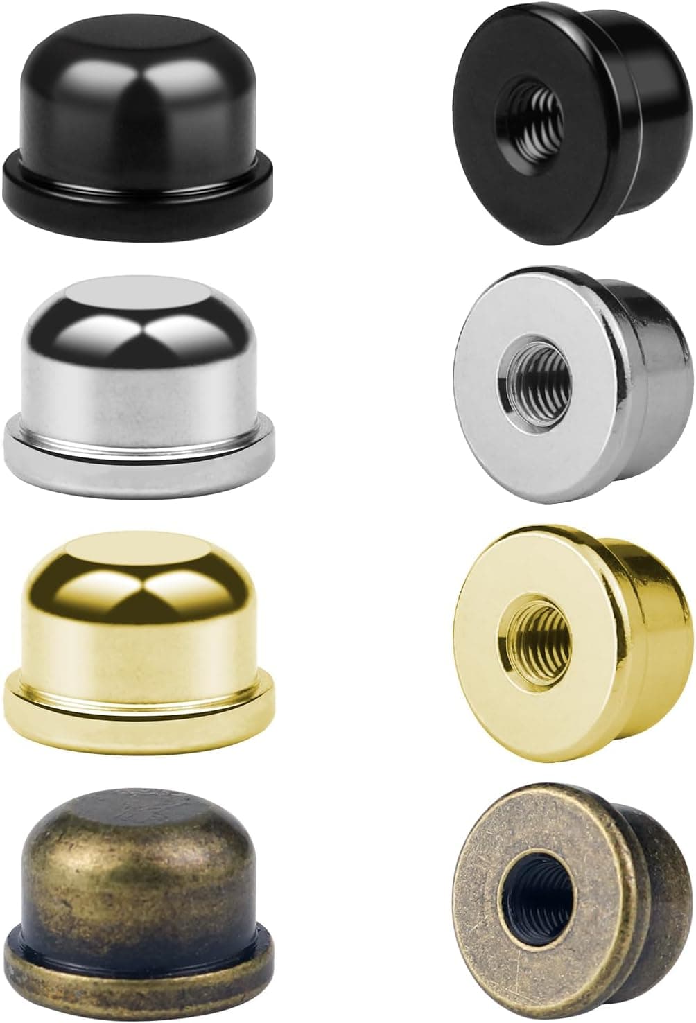 8 PCS 1/4-27 Lamp Finials, Lamp Shade Screw Cap for Lamp Shade Bracket Harp Top, Lamp Finial Knob Lamp Shade Screw Cap Lamp Fittings (1/2 Inch Tall, 4 Colors)