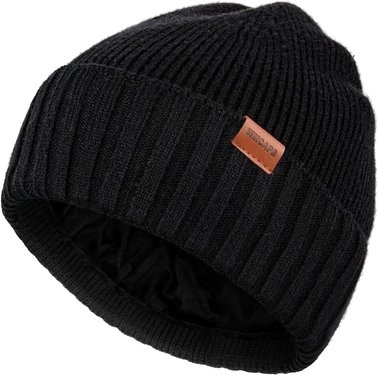 Wmcaps Fleece Lined Beanie Knitted Hats for Men Women, Winter Stocking Cap Soft Beanie Warm Ski Hats Unisex Gifts