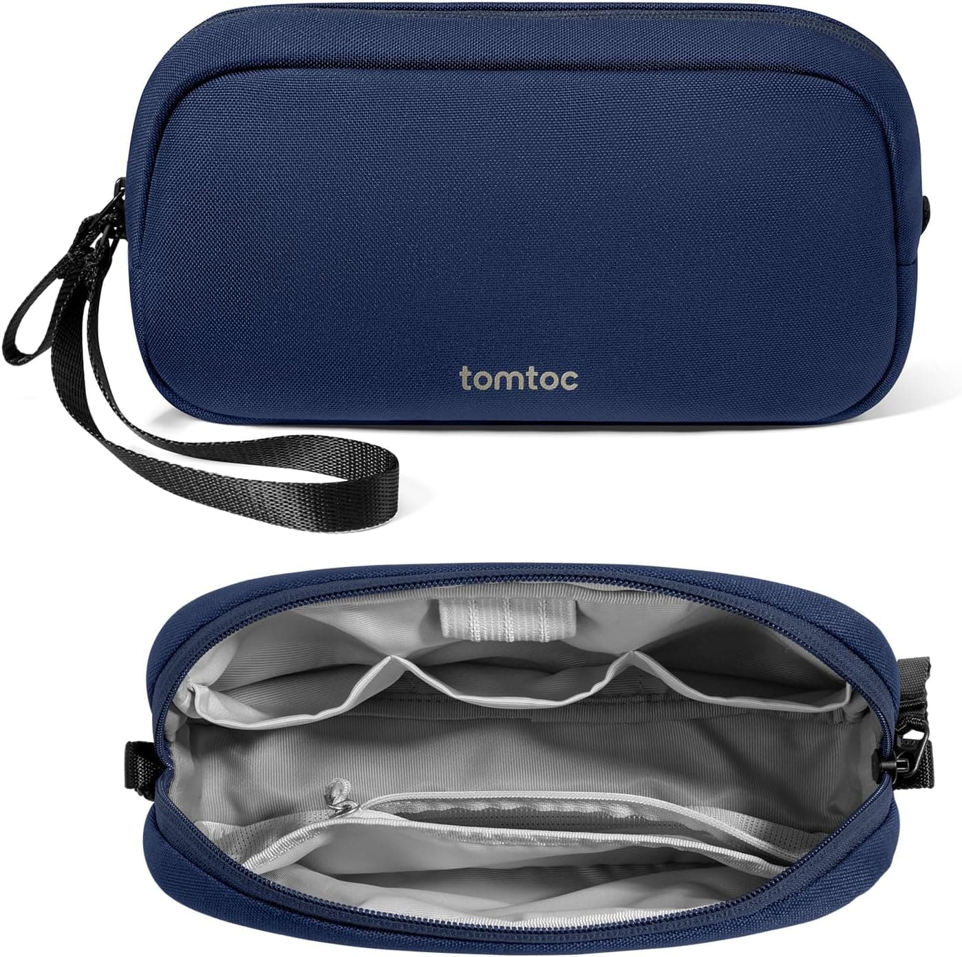 tomtoc Electronics Organizer Travel Case, Water Resistant Travel Bag Cable Organizer for Essentials, Tech Pouch Accessories Carry Storage for Cord, Phone, Cables, Airpods, USB Flash Drive, Daily Items