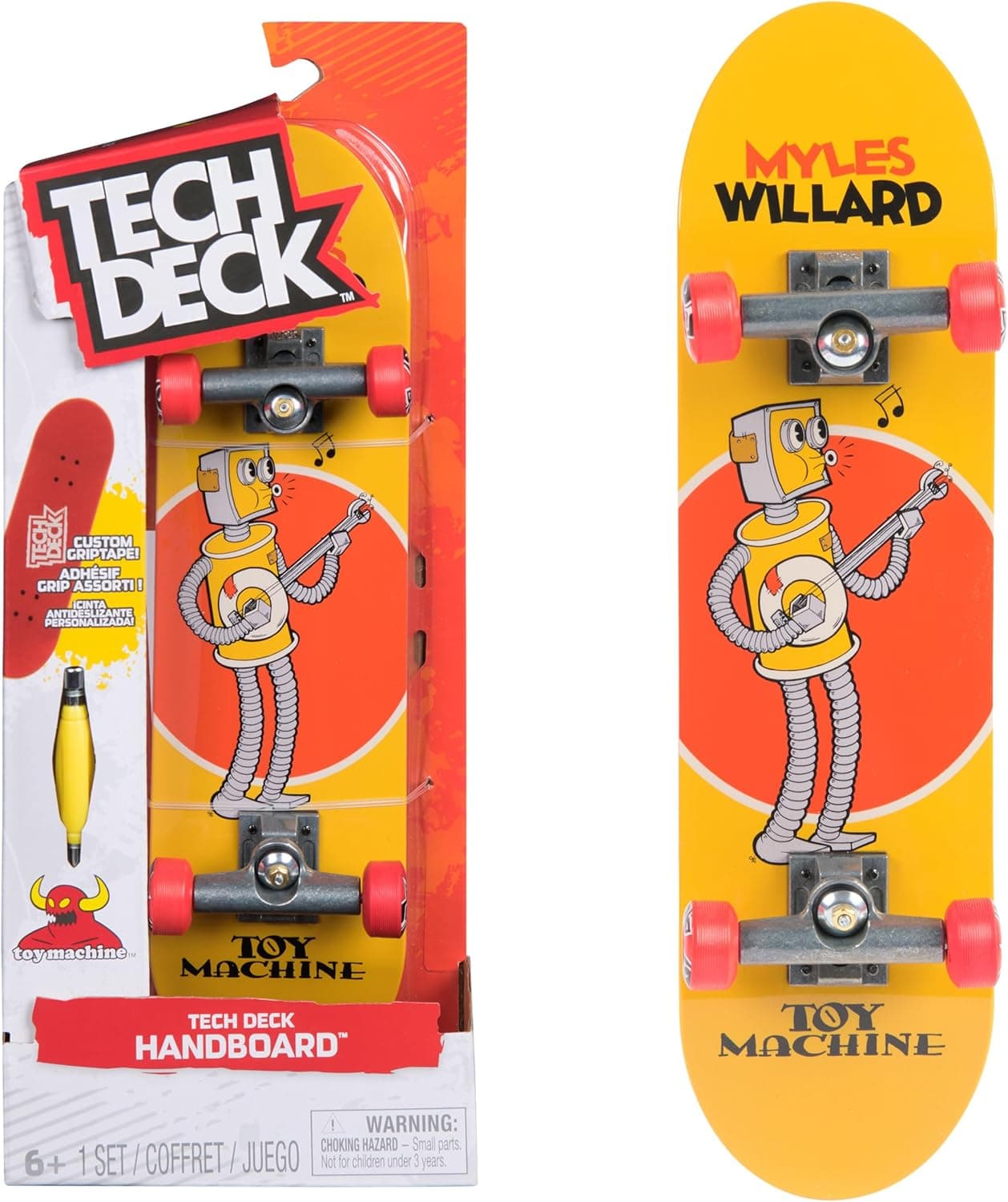TECH DECK, Toy Machine Handboard; Authentic Mini Skateboards, Kids Toys for Boys & Girls, Ages 6 and up (Hands Use Only)
