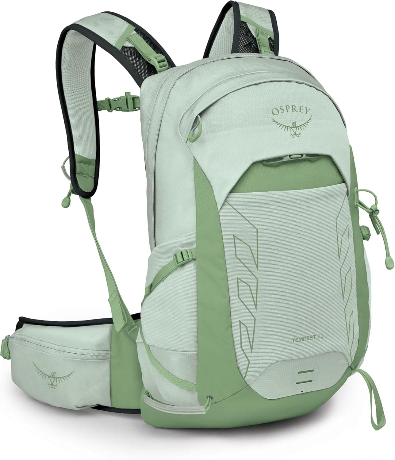 Osprey Tempest 22L Women's Lightweight Hiking Backpack - Small Daypack for Travel & Camping, Frosty Mint Green/Botanica