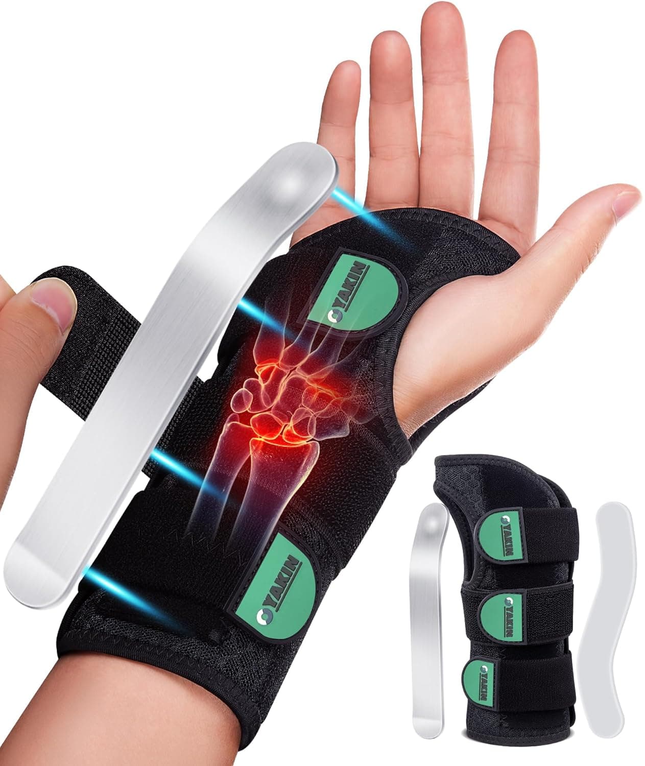 Wrist Brace for Carpal Tunnel Night Support, Adjustable Wrist Splint for Tendonitis, Arthritis, Sprains, Wrist Pain Relief, Comfortable Hand Brace for Men and Women Right Left Hand