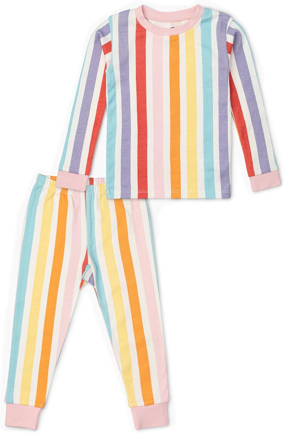 MONICA + ANDY Toddler & Kids Two Piece Pajama Set, 100% Organic Cotton Clothes for Boys & Girls, Children PJs